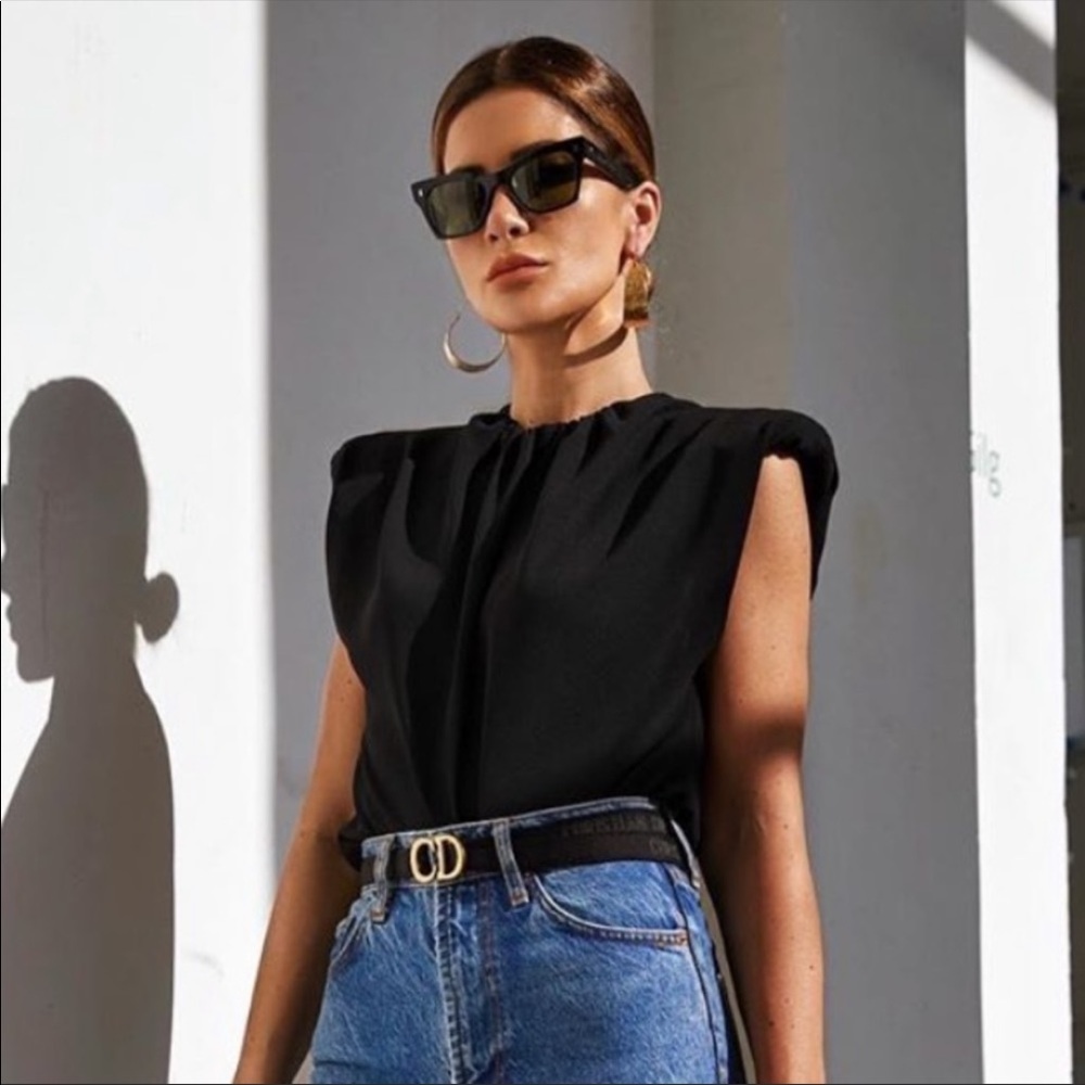 Zara Black Sleeveless Muscle Tee